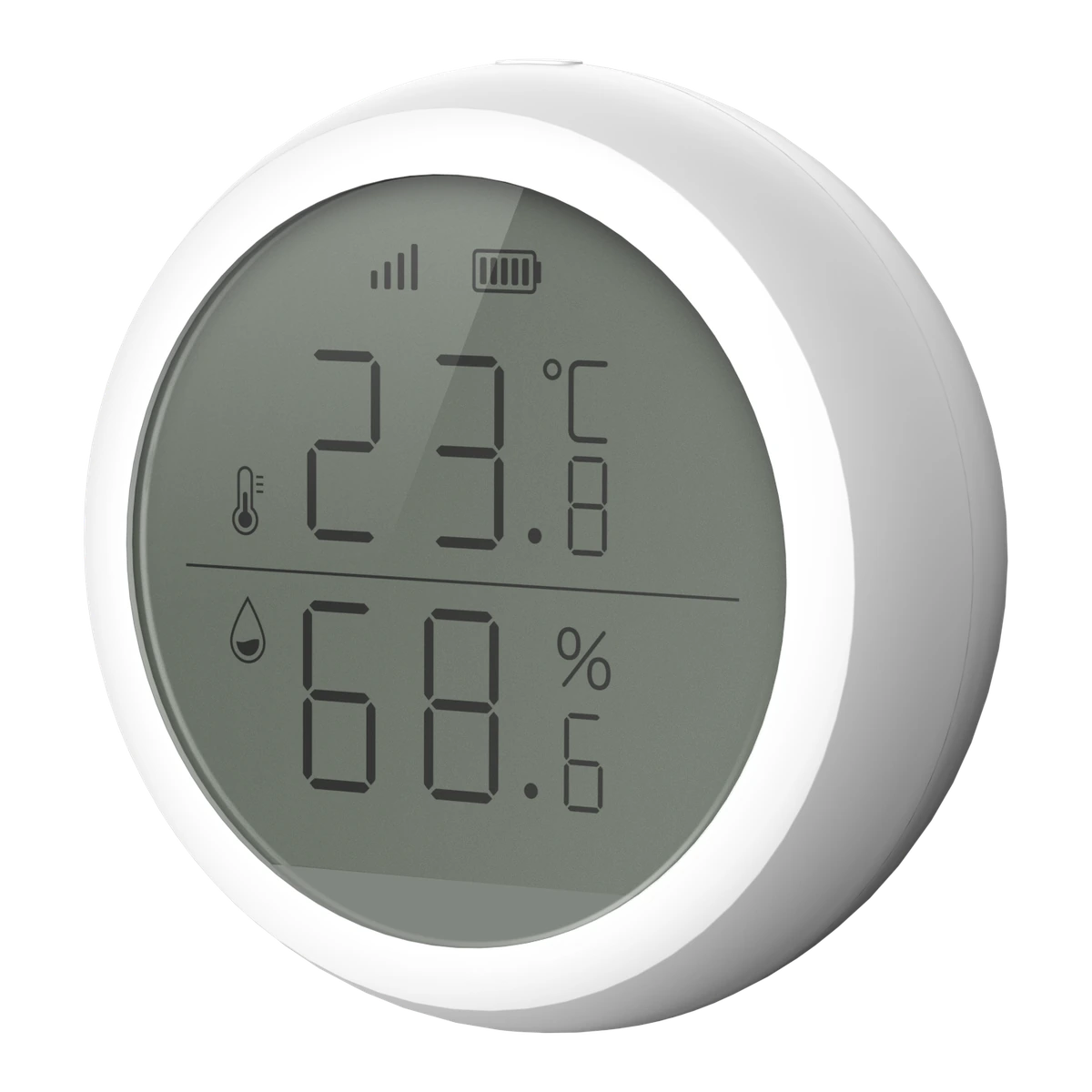 ST30 temperature and humidity sensor, angled side view showing its slim housing